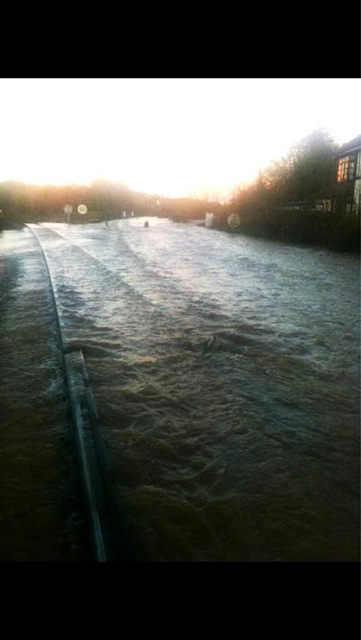 The railway line at Exeter