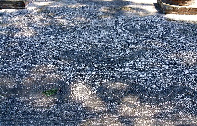 Cupid on a Dolphin Mosaic