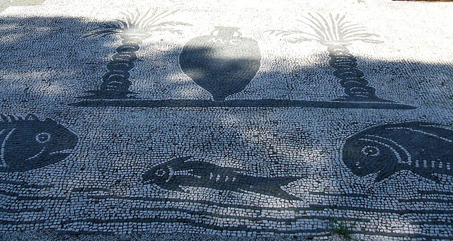 Fish, Amphora and Palm Mosaic