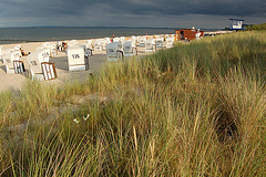 veterlumado, plaĝo, Balta Maro, Bansin, gardoturo