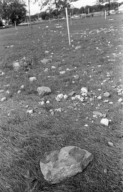 Big rocks carried inland