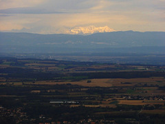 Mont Blanc vu du Mont Thou dans les Monts d'Or (nord est de Lyon) 1