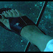 My friend / Mon amie Mpé - Les pieds en étoiles et la tête dans l'aquarium /  Starry Feet with head in aquarium  - 20 juillet 2010 - Recadrage