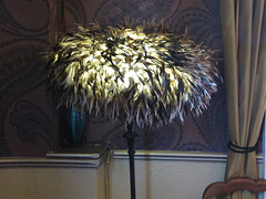 Feather lampshade