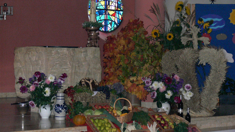Erntedank-Altar