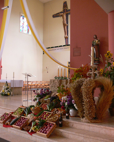 Erntedank-Altar