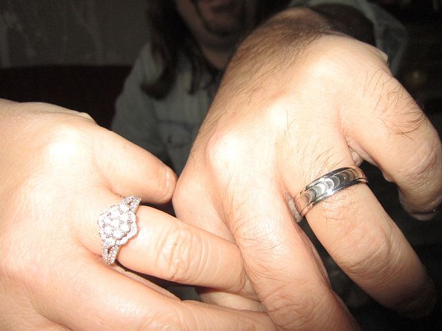 Their engagement rings