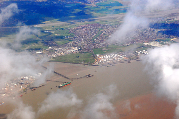 Over Felixstowe