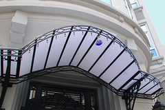 Blue-eye over the porch