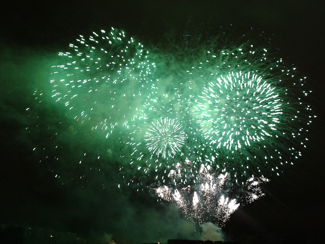 Fuegos artificiales.