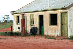 Yudnapinna shed with bowser