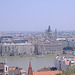 Budapest: panoramo de sur la Burg-monto