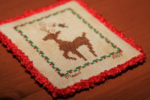Mistletoe Reindeer Ornament 2/21/11