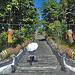 Stairways up to Wat Chom Thong Buddha