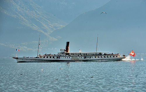 Bateau à vapeur "La Suisse"...