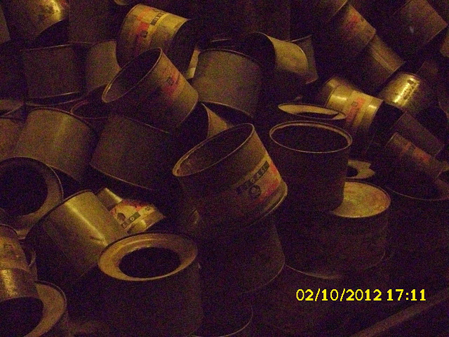 Empty gas pellets cans