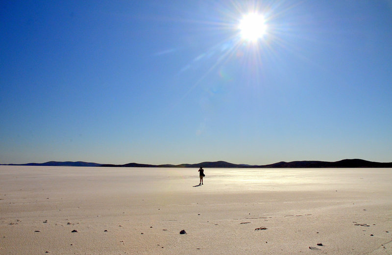 Salt lake. Lac de sel.