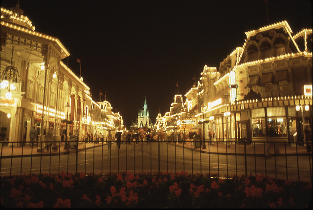 Disney World at night