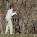 Greater White-Fronted Geese & Golfer