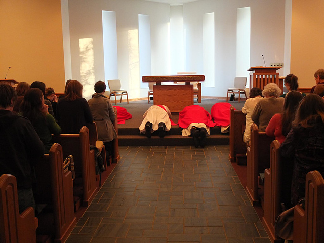 Good Friday: Prostrate before the stripped altar