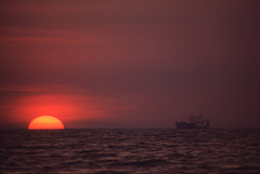 Captiva sunset with shrimp boat