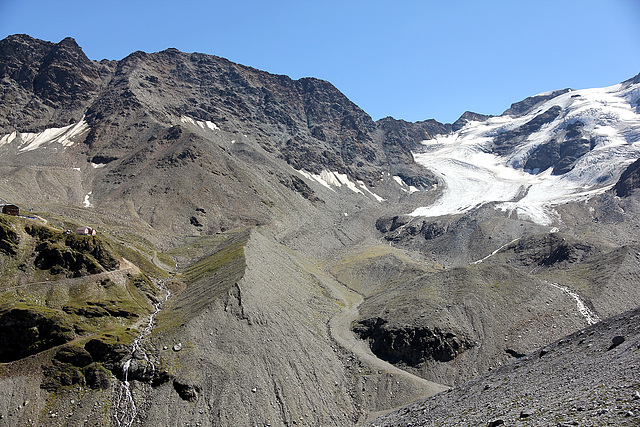 Blick zum Ausgangspunkt der Wanderung