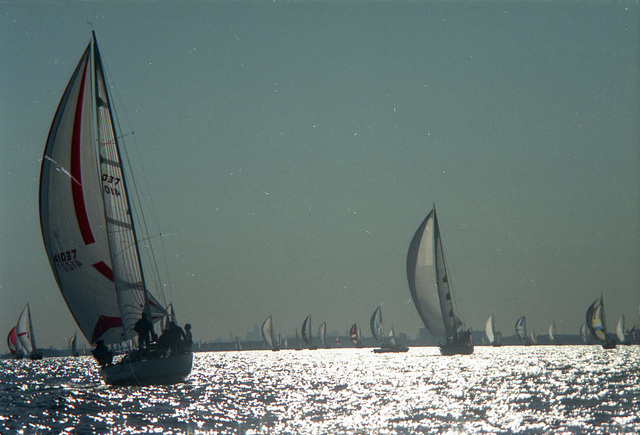 Big boats race in Long Island Sound