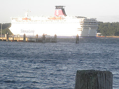 Die letzte ausfahrt der alten Stena Germanica aus Kiel