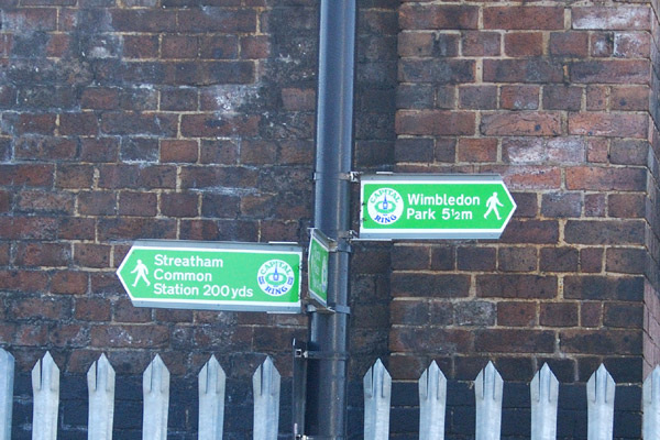 Sign by railway, Streatham Junction