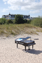hotelo, duno, piano, plaĝo,