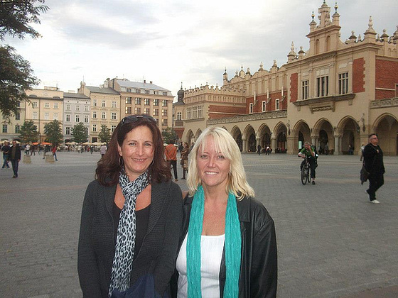 Mandi & her friend Debbie in Krakow
