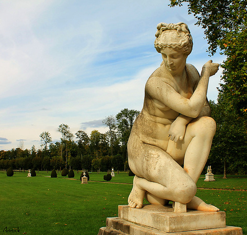 dans le parc de l'abbaye