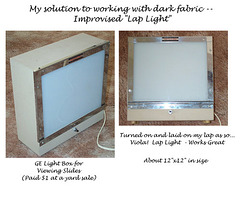 Lap Light - For working with dark fabric