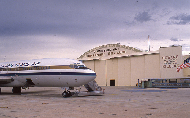 The airport is on the Leeward Point