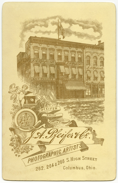 J. A. Pfeifer and Company, Photographic Artists, Columbus, Ohio