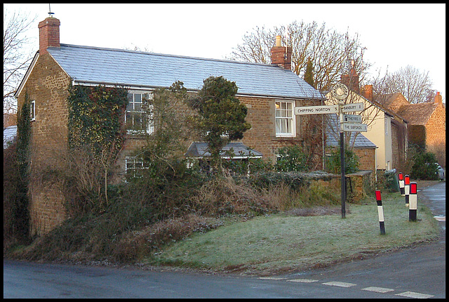 Sibford Road signpost