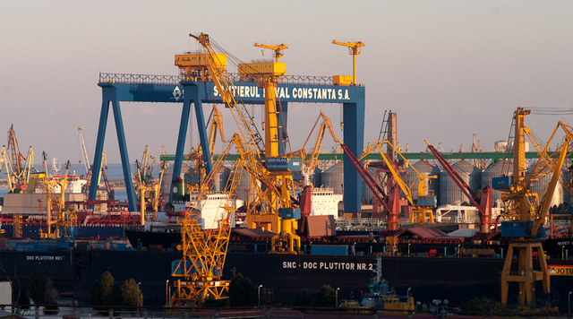 Constanta port at sunset (1)