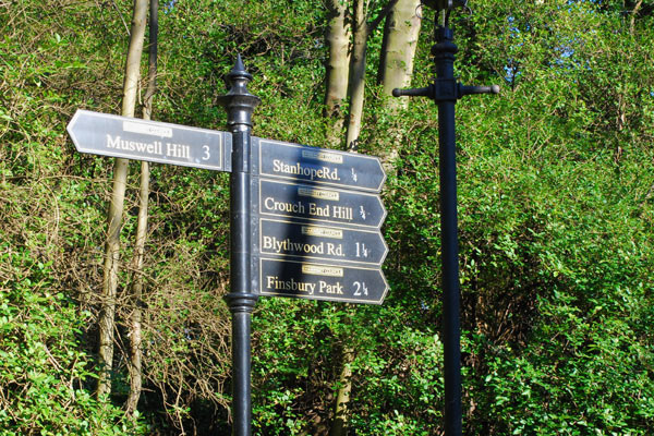 Parkland walk sign