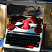 Typewriter and maracas