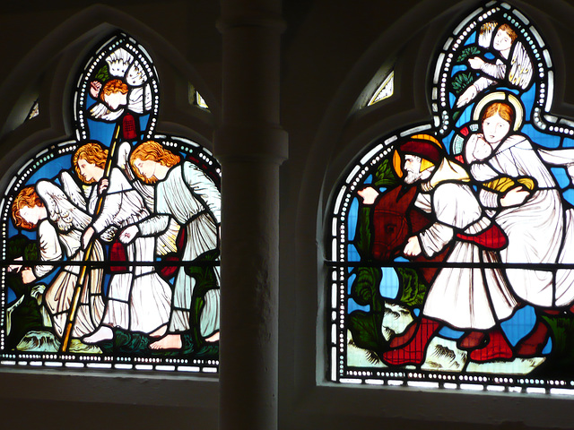 brighton st.michael. burne-jones glass