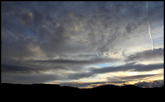 Crépuscule- ciel agité