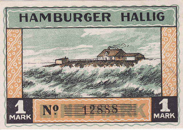 Notgeld 1 Mark, Hamburger Hallig