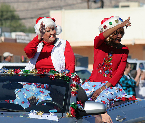 DHS Holiday Parade 2012 - Mayor Parks & Councilmember Pye (7770)