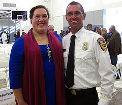 Olympian Sarah Robles & Fire Chief Pat Tomlinson (4073)
