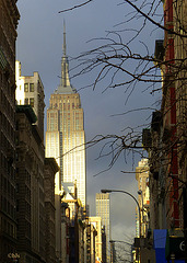 L'Empire State Building entre ombre et lumière