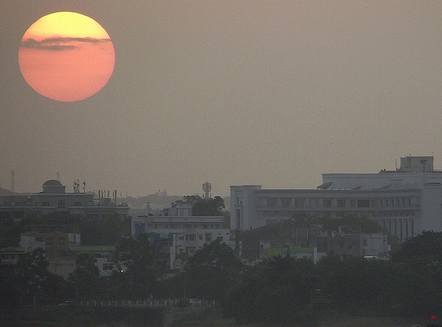 Sunset over Secunderabad