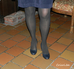 Christine /  Chaussures bleues à talons hauts / High-heeled blue shoes