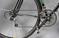 Polished right chain stay. Campagnolo Chorus drivetrain (48x34T, 13-26T) (2013)