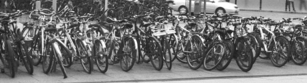 Bikes in Neustadt, Cropped Version, Dresden, Saxony, Germany, 2011