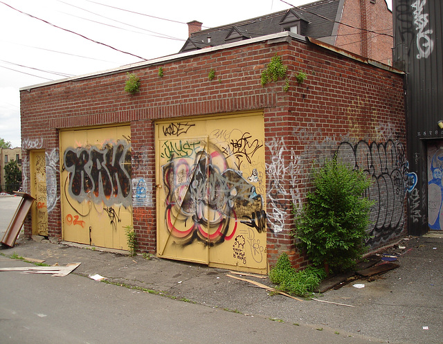 Barbouillages graffitiens intenses / Intensive colorful daubs - 4 juillet 2009.